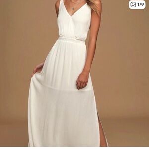 Lulus lost in paradise elegant resort wear vacation White Dress size M flowy